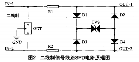 二進(jìn)制信號線路SPD電路原理圖